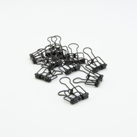 Metalen clips zwart - 4 x...